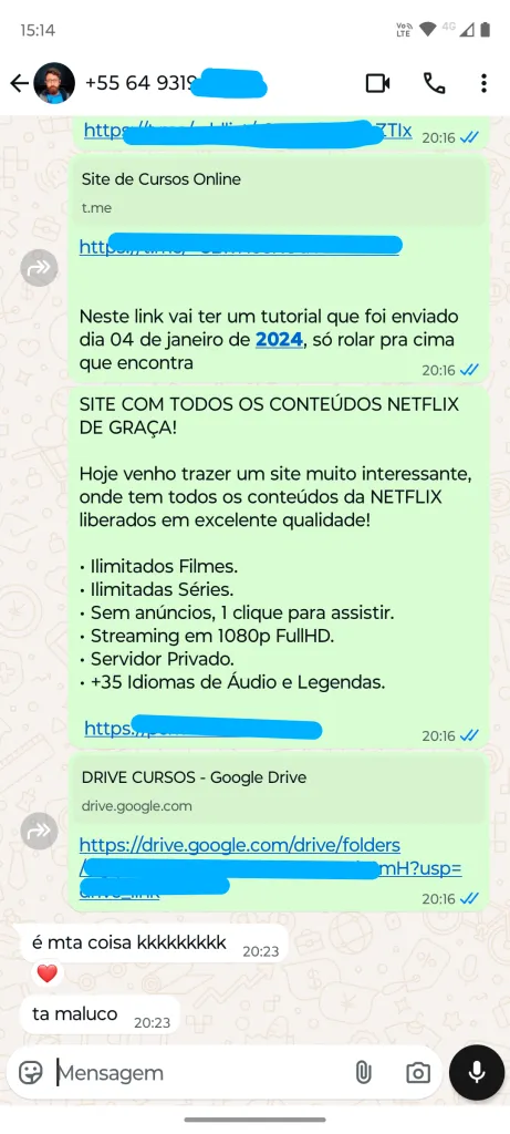 Feedback Grupo Telegram Cursos 9