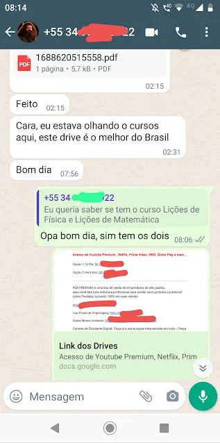 Feedback Grupo Telegram Cursos 11